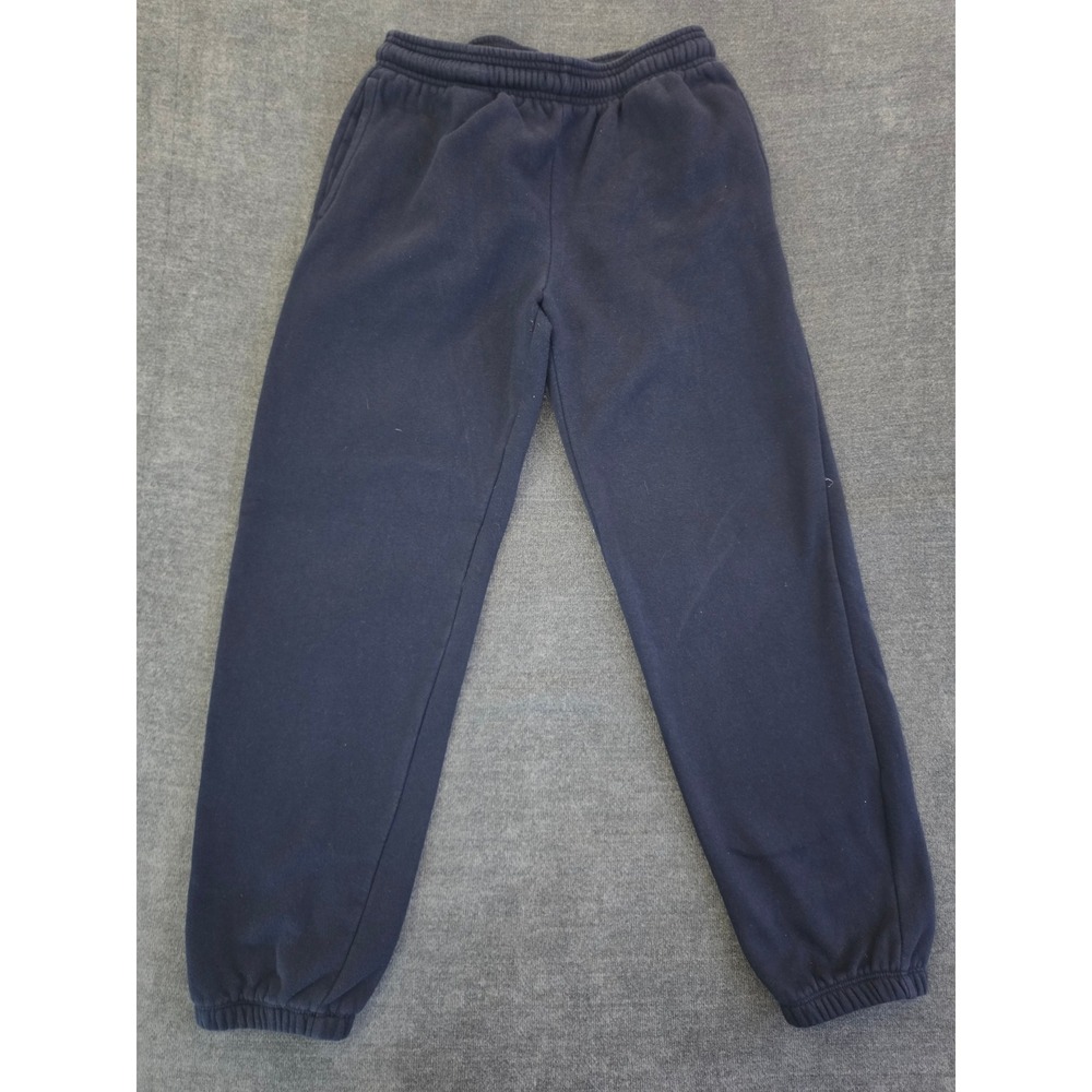 Gap Kids Boys XL 12 Navy Blue Fleece Jogger Sweatpants Elastic Waist Pockets